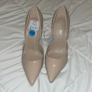 Beige Pointed Toe Heels